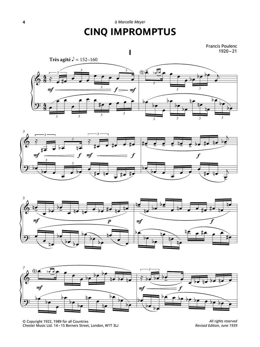 Poulenc Selected Piano Pieces