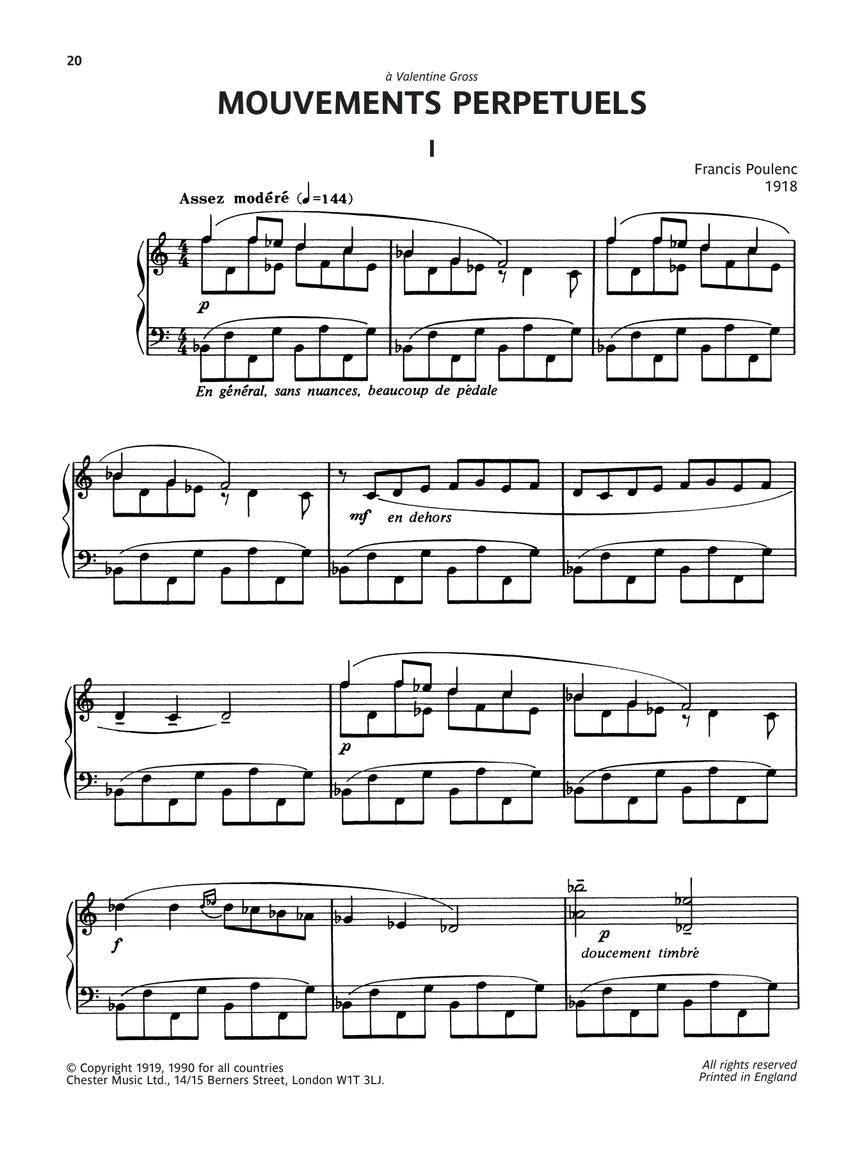 Poulenc Selected Piano Pieces