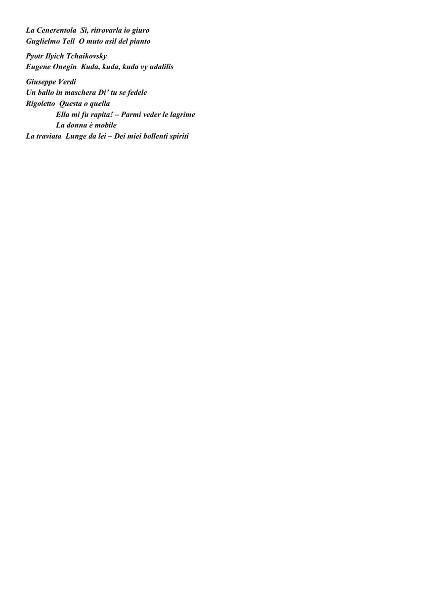 Ricordi Opera Anthology Tenor