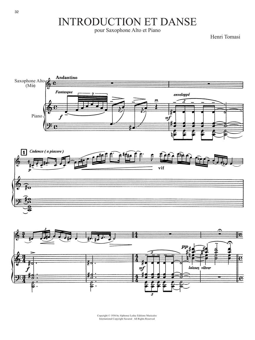 Eight Saxophone Pieces By French Composers - Alto Saxophone And Piano