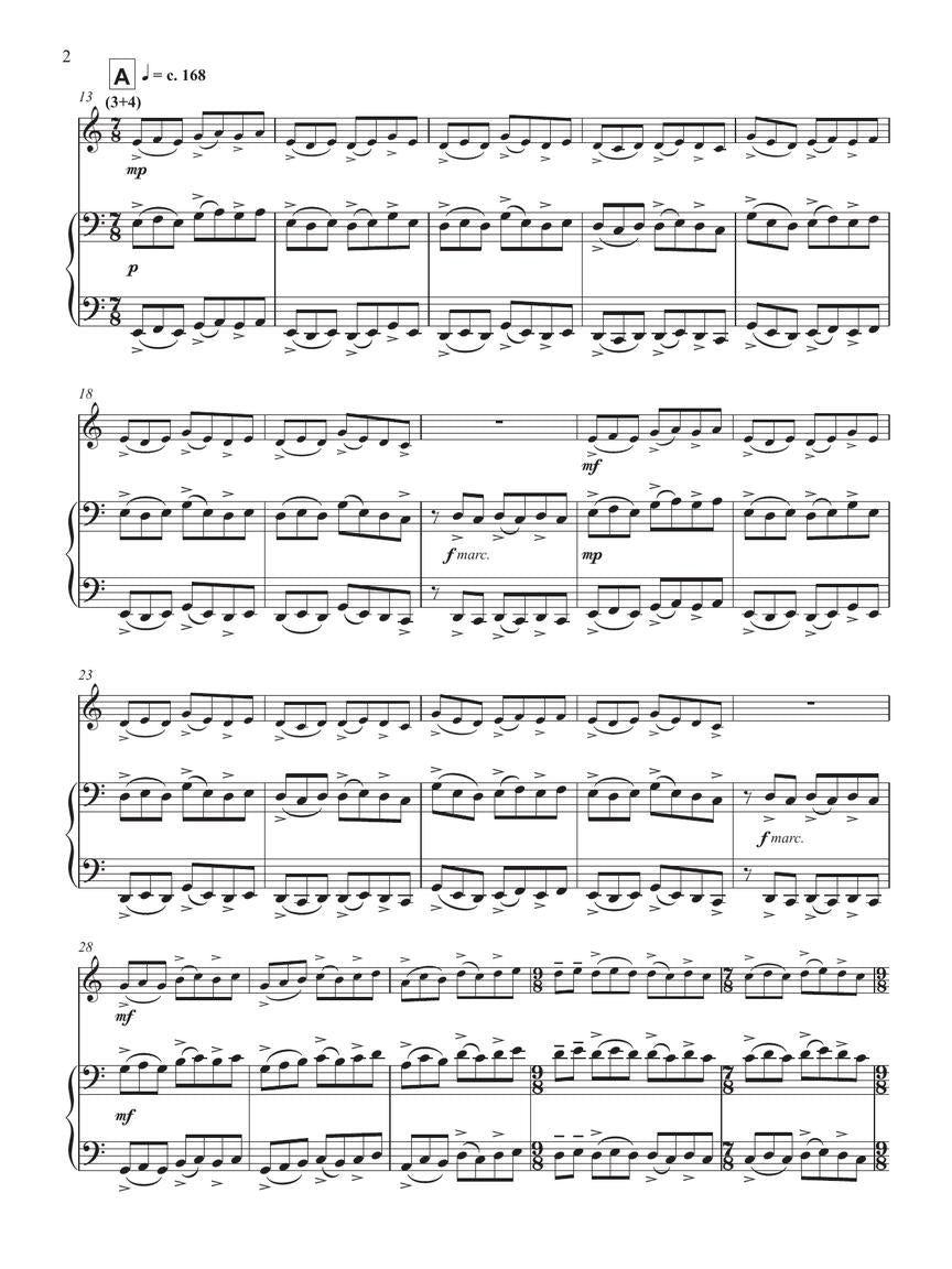 Nyman Where the Bee Dances Saxophone/Piano Reduction