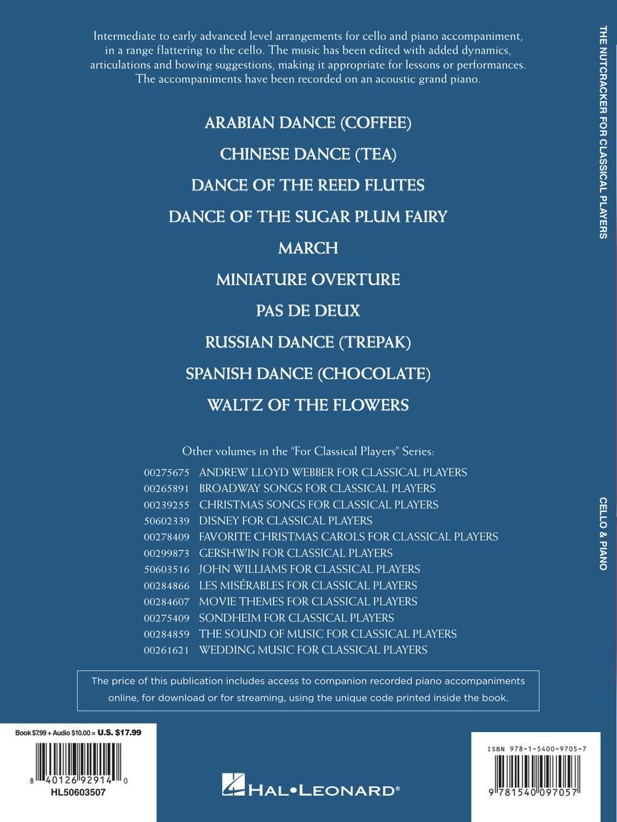 Tchaikovsky The Nutcracker for Classical Players Cello with Piano Reduction