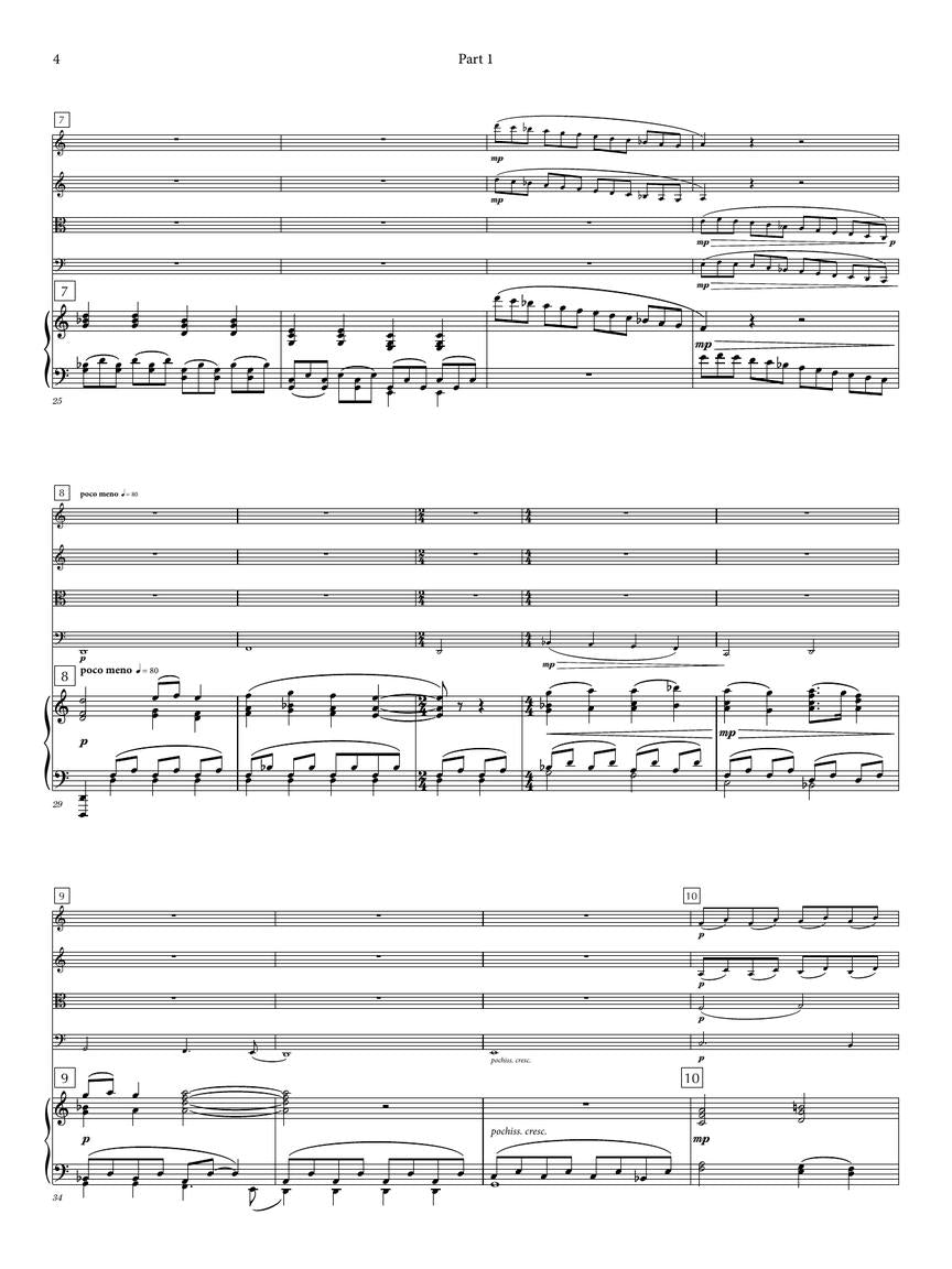 Glass Piano Quintet No. 1 “Annunciation” for Piano Quintet