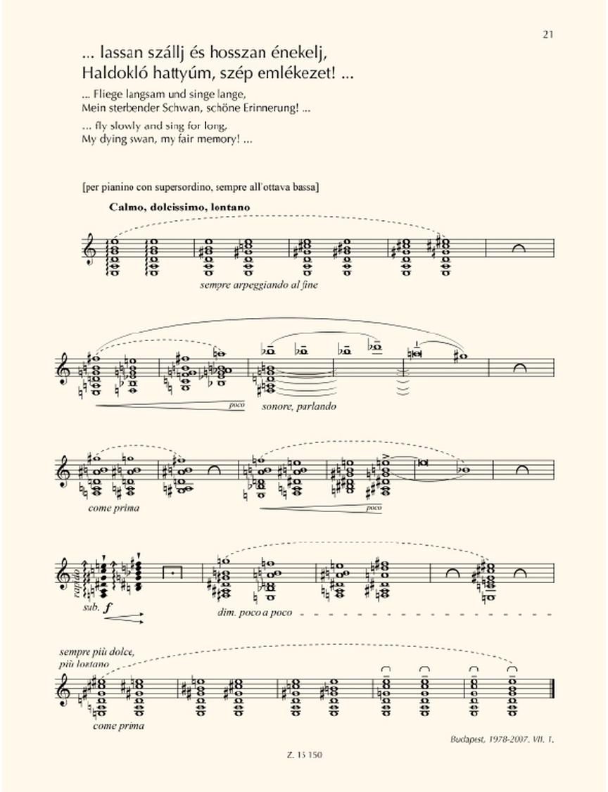 Kurtag Games X Diary Entries, Personal Messages  for Piano Solo