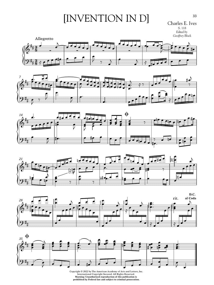 Ives Piano Pieces: Shorter Works for Piano – Volume 3