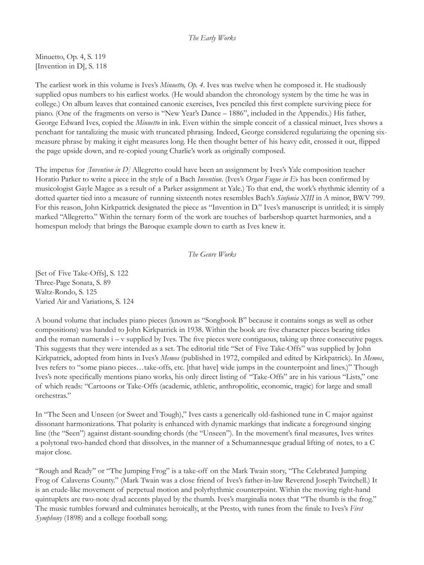 Ives Piano Pieces: Shorter Works for Piano – Volume 3