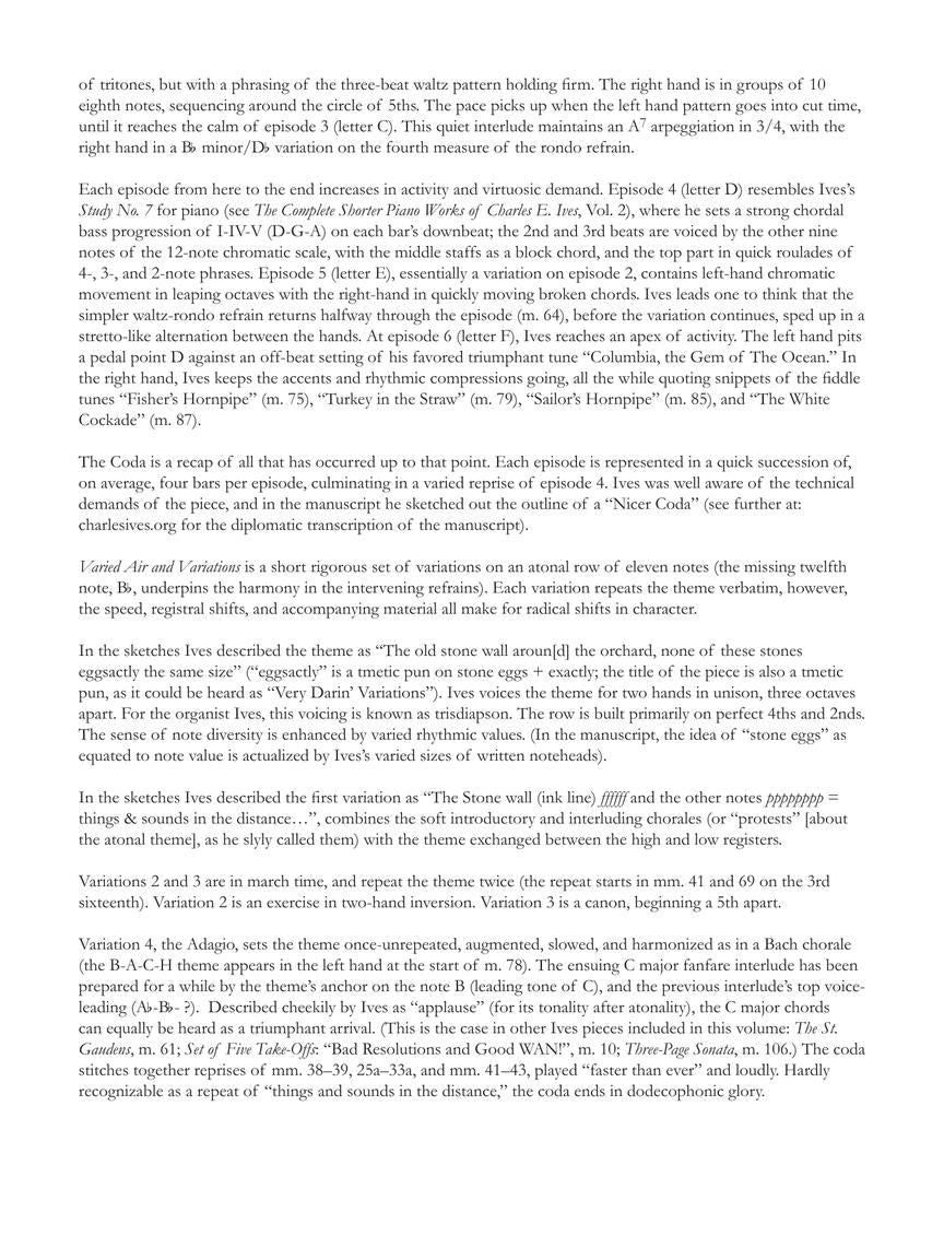 Ives Piano Pieces: Shorter Works for Piano – Volume 3