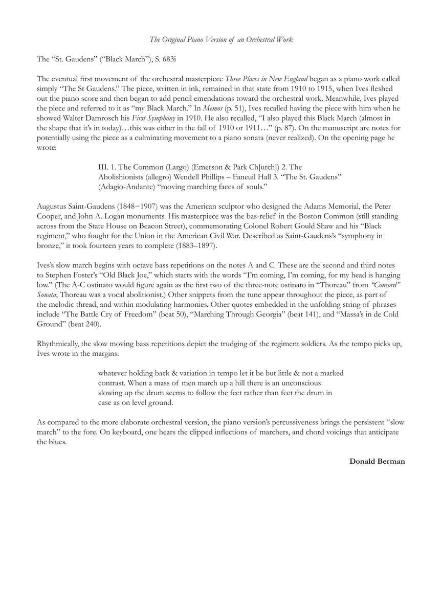 Ives Piano Pieces: Shorter Works for Piano – Volume 3