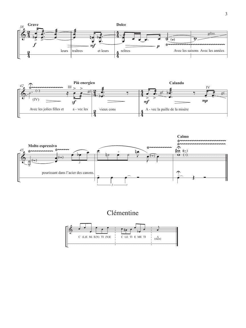 Saariaho Trois poèmes de Jacques Prèvert for Violin and Actor