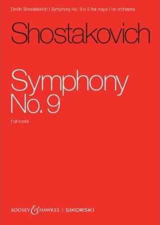 Shostakovich: Symphony No. 9, Op. 70 in E-flat Major Study Score