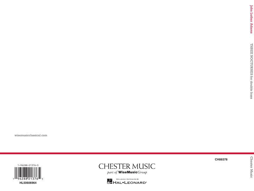 John Luther Adams: Three Nocturnes for Solo Double Bass