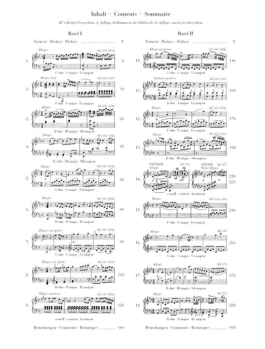 Mozart Complete Piano Sonatas in One Volume (cloth hardcover)