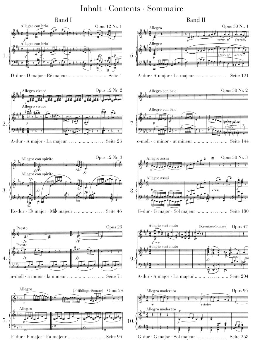 Beethoven Sonatas for Piano and Violin Volume 2
