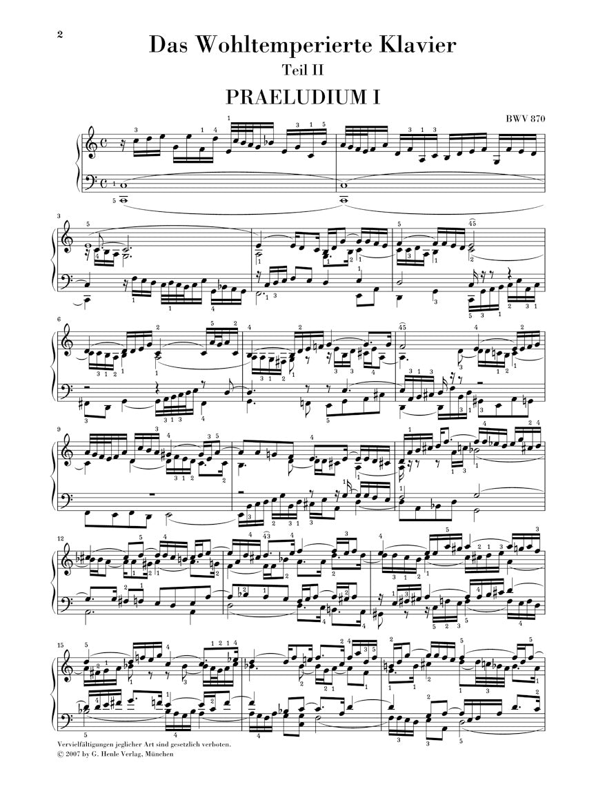 Bach Well-Tempered Clavier Part 2 (cloth hardcover)