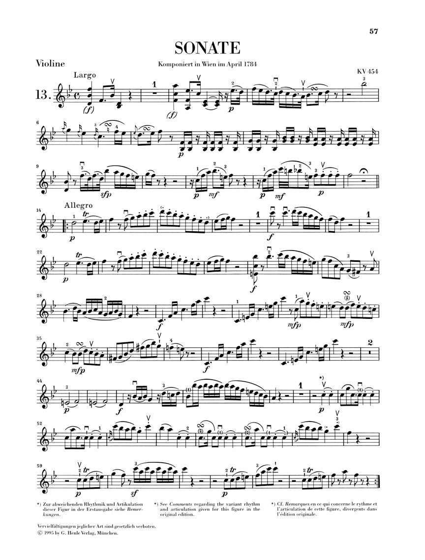 Mozart Sonatas for Piano and Violin Volume 3