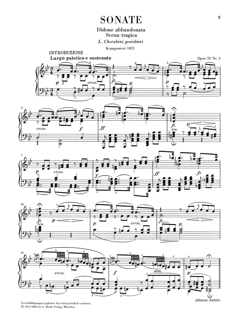 Clementi Piano Sonata Didone Abbandonata Scena Tragica G Minor Op 50
