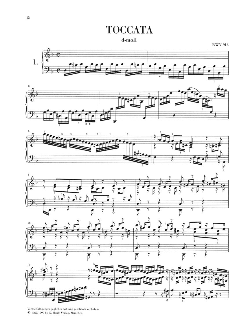 Bach Toccatas BWV 910-916