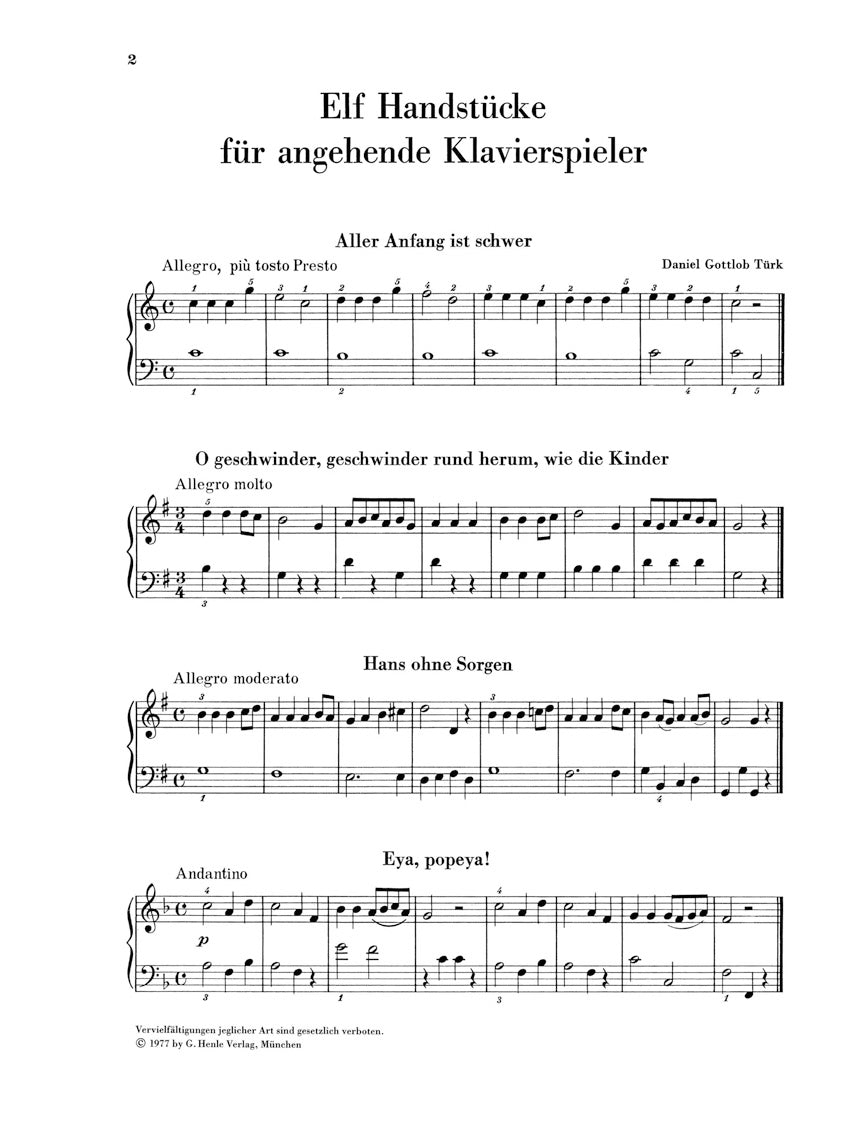 Easy Piano Pieces - Classic and Romantic Eras - Volume 1