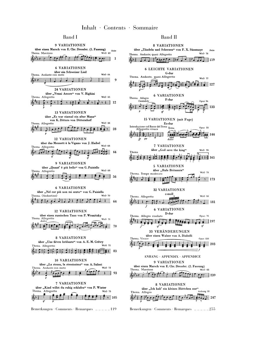 Beethoven Variations for Piano - Volume 1 (cloth hardcover)