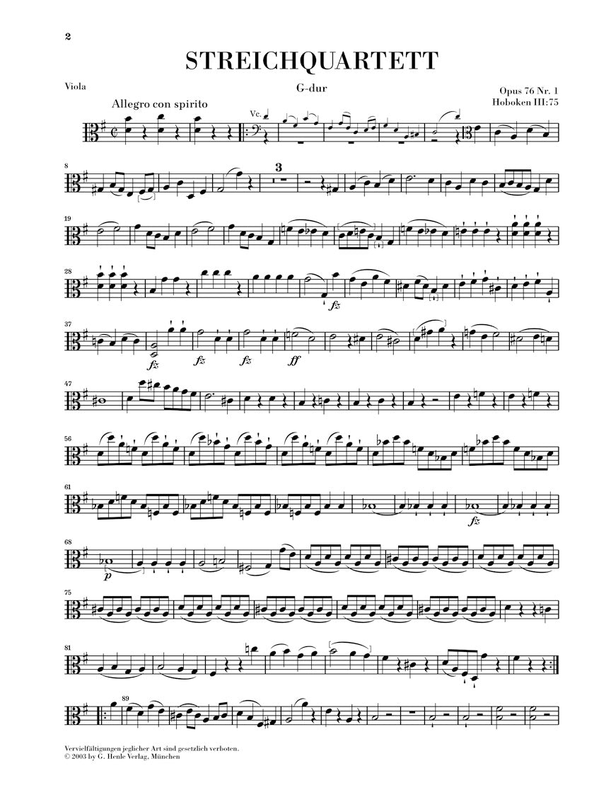 Haydn String Quartets Volume 10 Opus 76