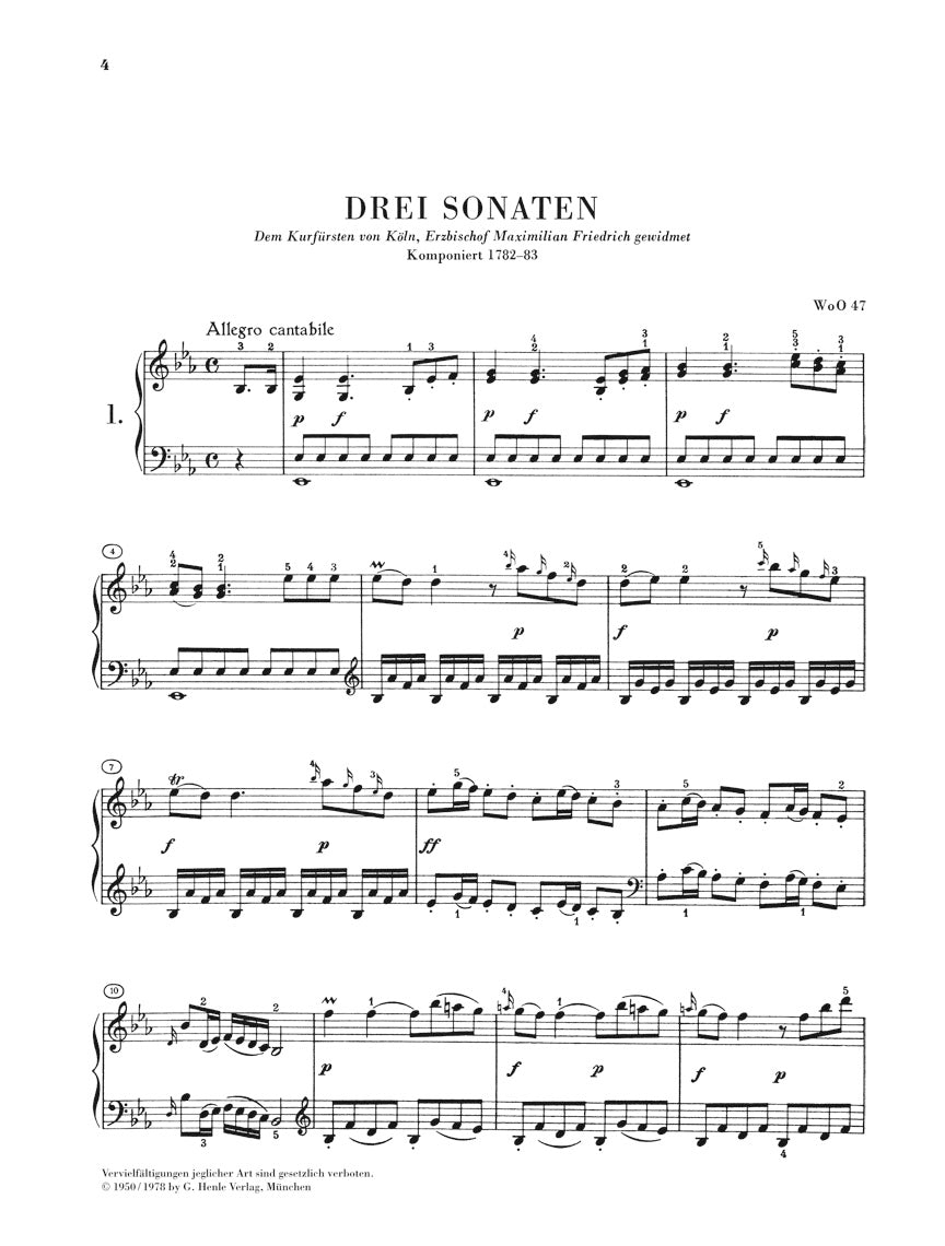 Beethoven 3 Piano Sonatas WoO 47
