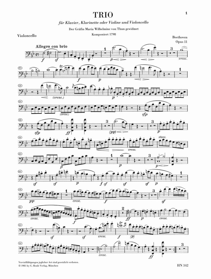 Beethoven Clarinet Trios in B flat major Opus 11 and E flat major Opus 38