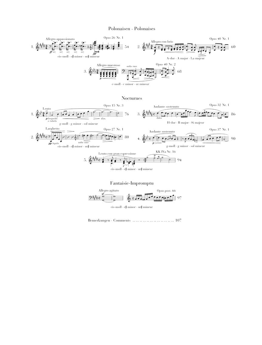 Clearance: Chopin Selected Piano Works