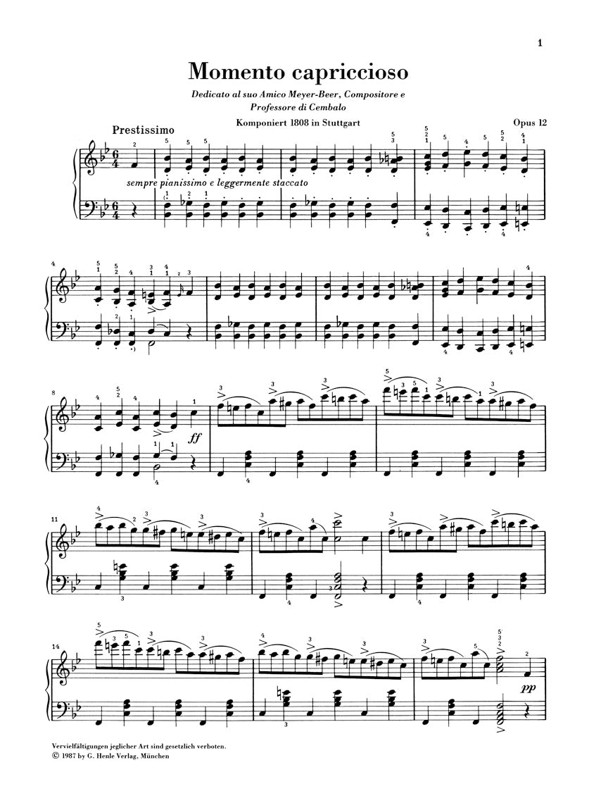 Weber Selected Piano Works (Concert Pieces, Variations)