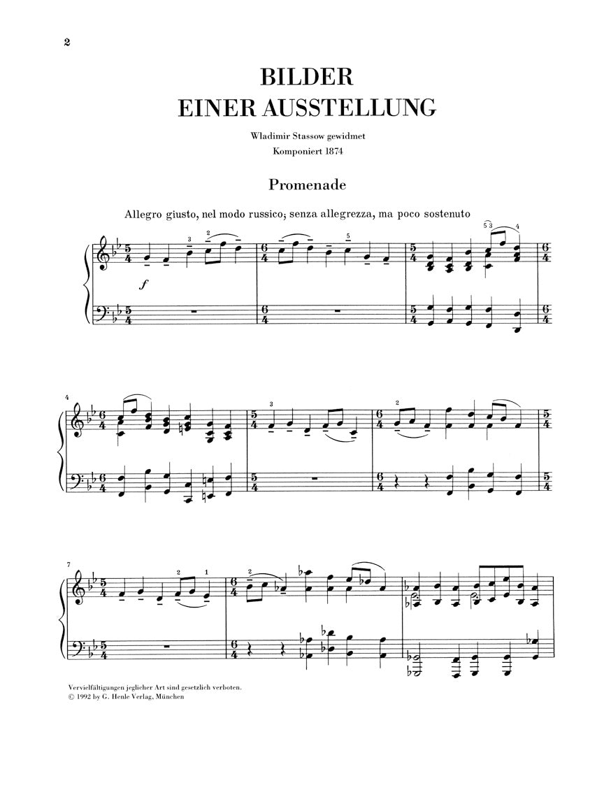 Mussorgsky Pictures at an Exhibition