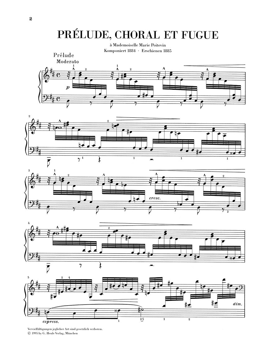 Franck Prélude Choral Et Fugue