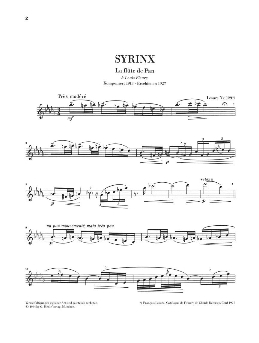 Debussy Syrinx