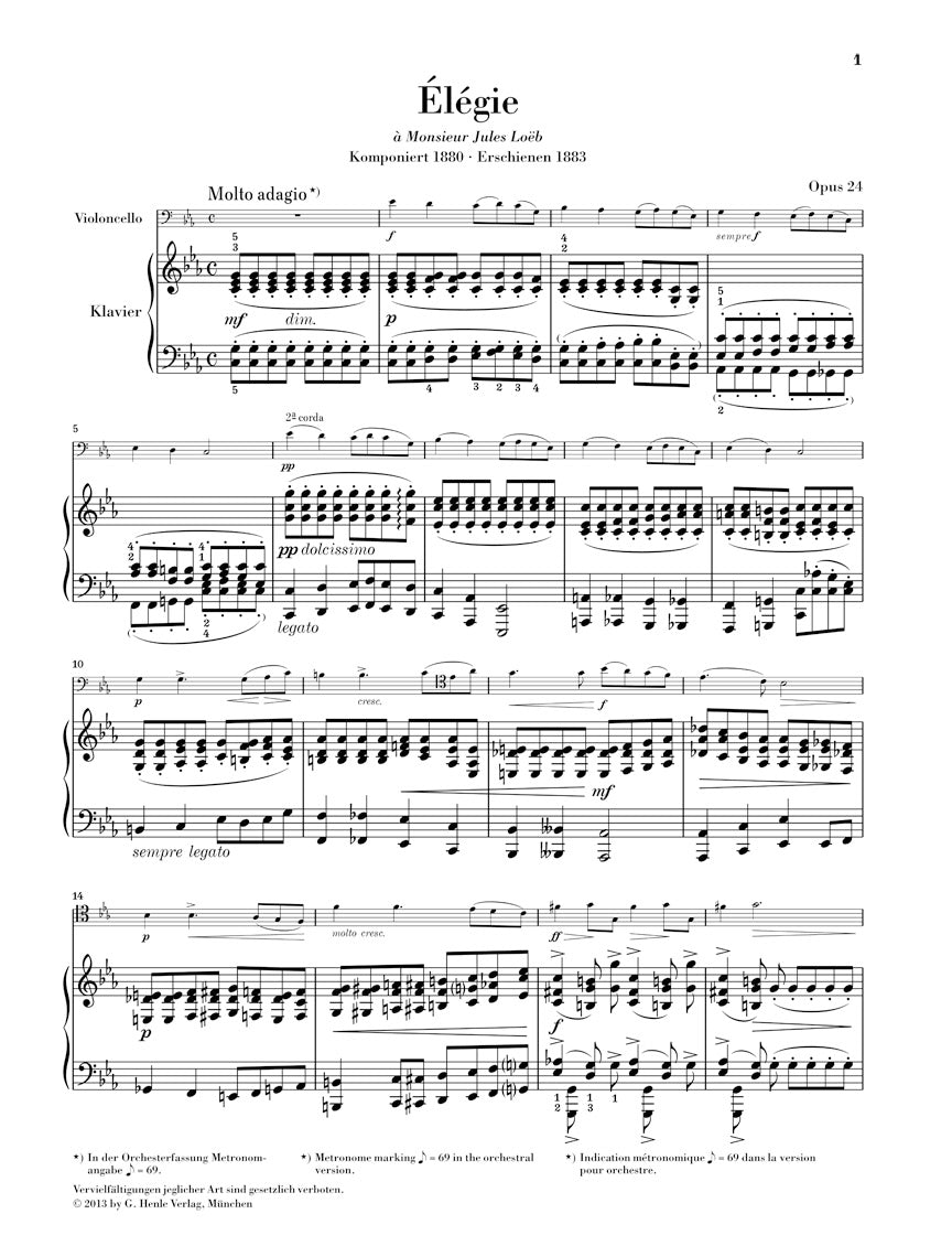 Faure Elegie Op. 24