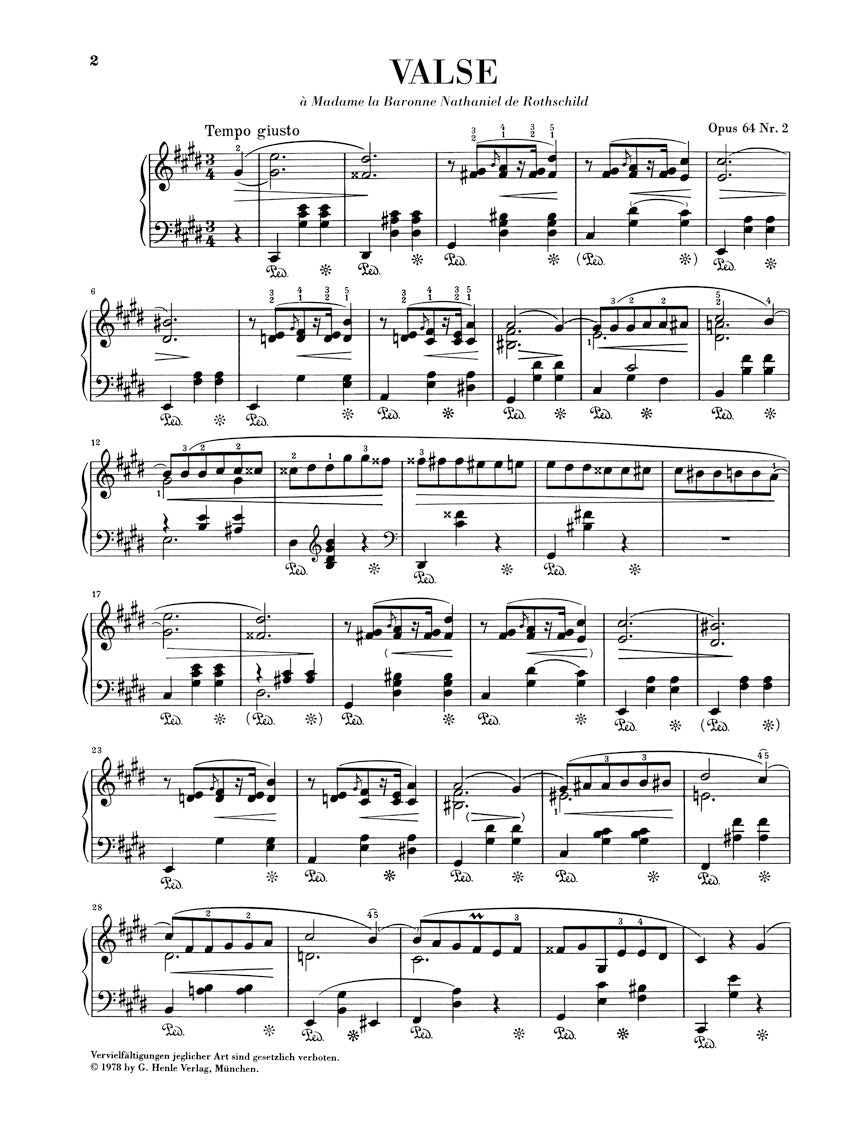 Chopin Waltz in C sharp minor Opus 64 No 2