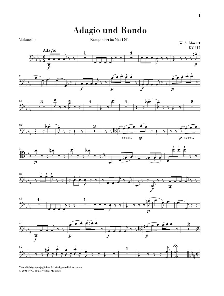 Mozart Adagio and Rondo K 617