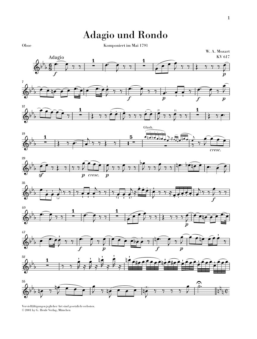 Mozart Adagio and Rondo K 617