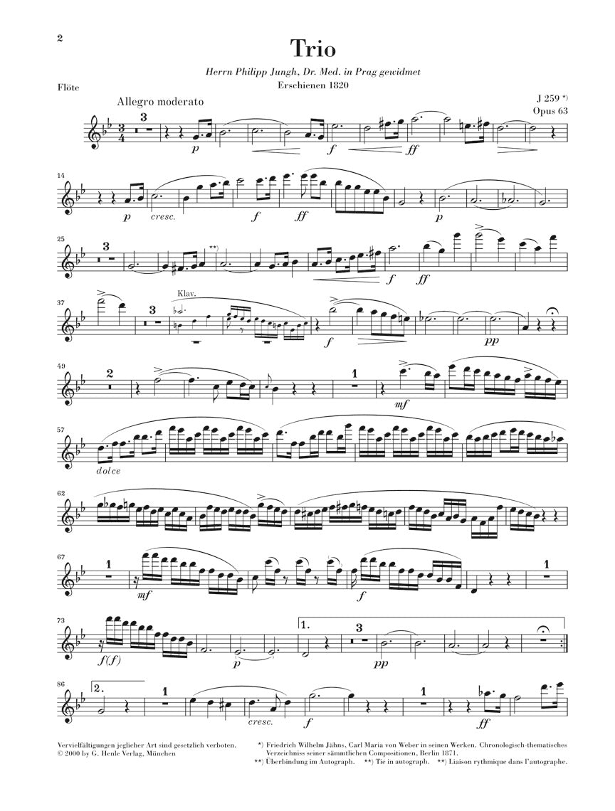 Weber Trio in g minor Opus 63