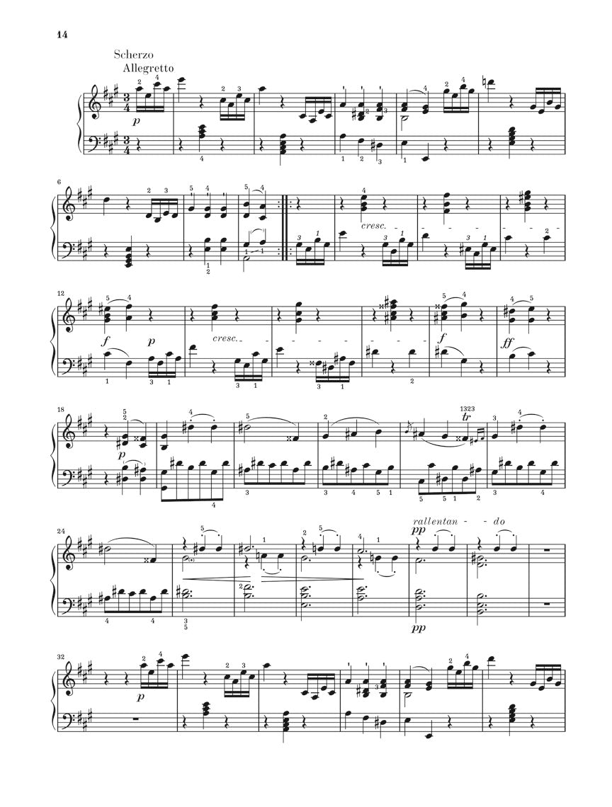 Beethoven Piano Sonata in A major Opus 2 No 2