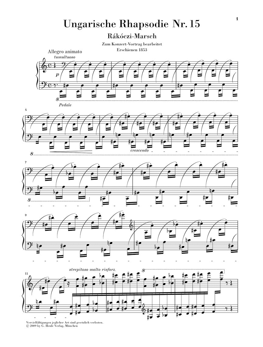 Liszt Hungarian Rhapsody No. 15 - Rakozi March