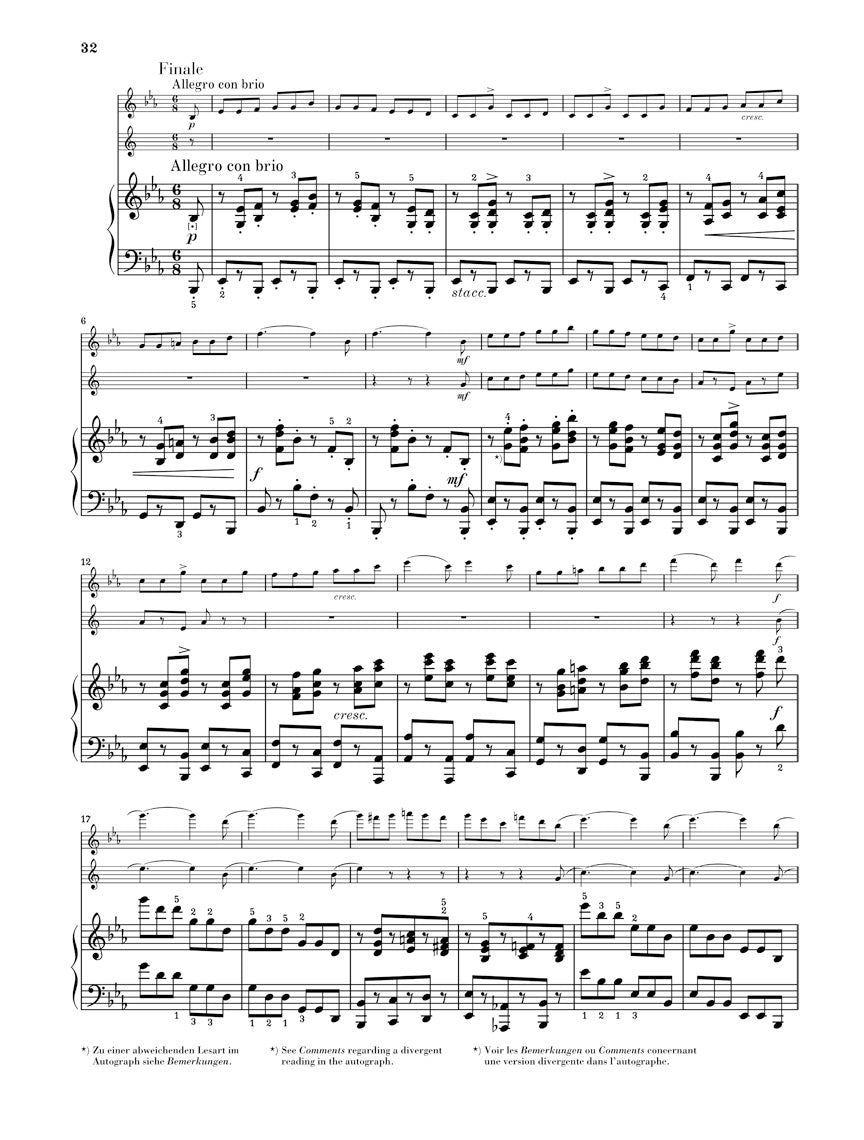 Brahms Horn Trio in E flat major Opus 40