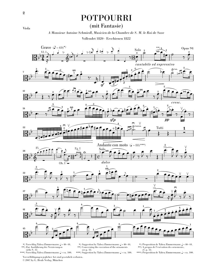 Hummel Potpourri Op. 94 (Fantasy)