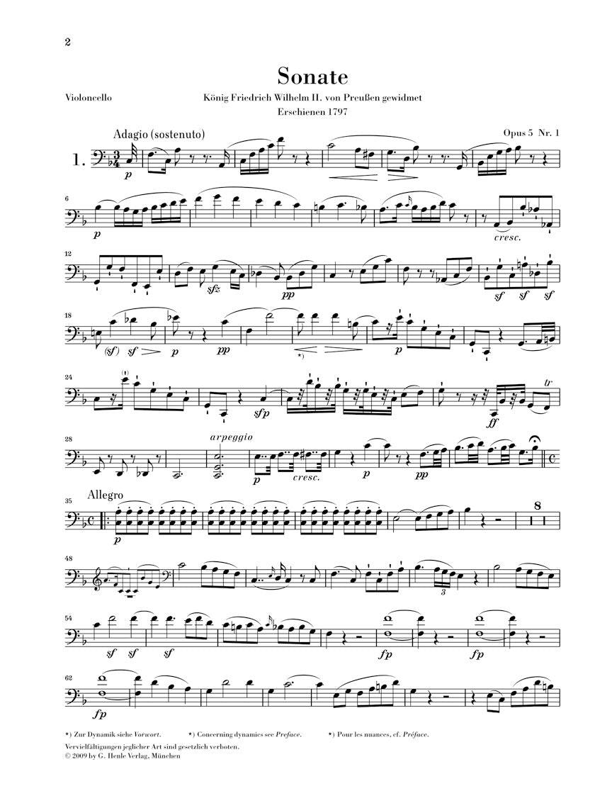 Beethoven Sonatas for Piano and Violoncello