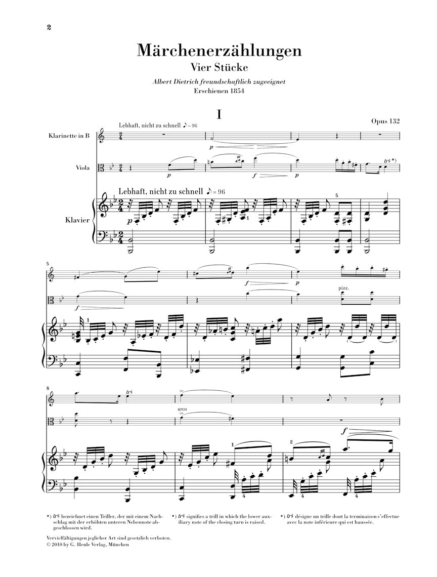 Schumann Märchenerzählungen (Fairy Tales) Opus 132