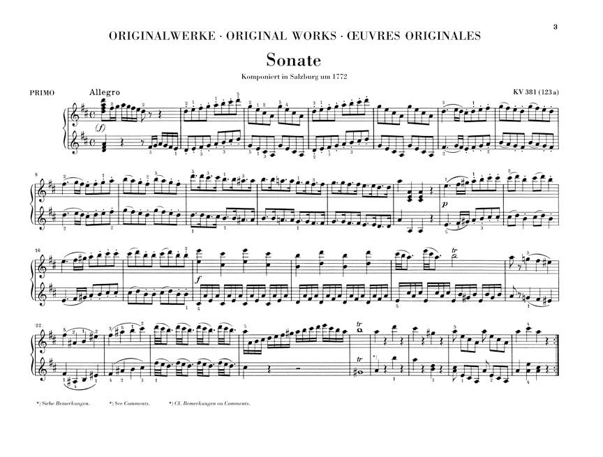 Mozart Works for Piano Four-Hands