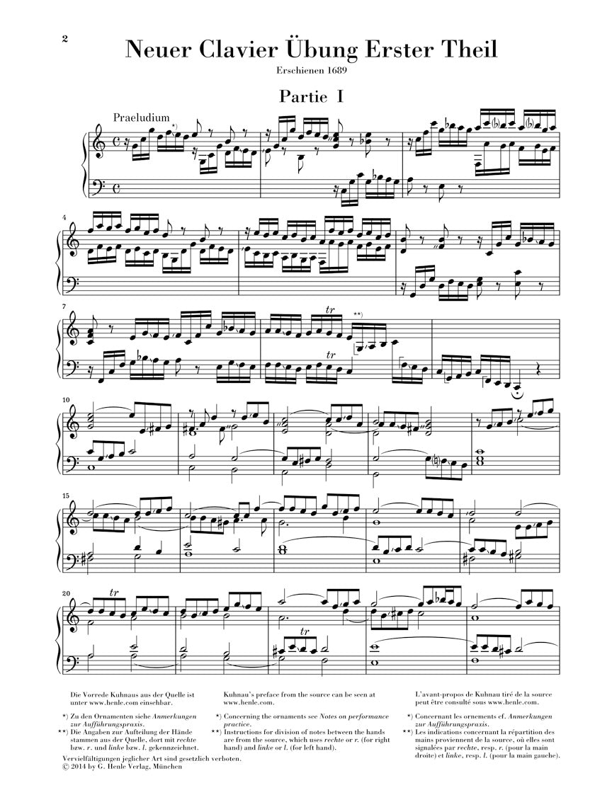 Kuhnau Complete Works for Keyboard