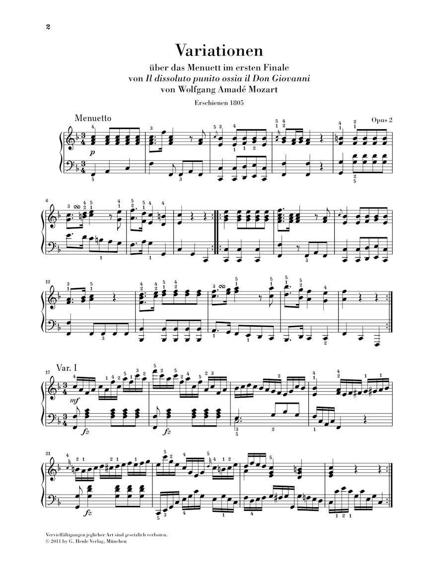 Francis Xaver Mozart Complete Piano Works - Volume 1