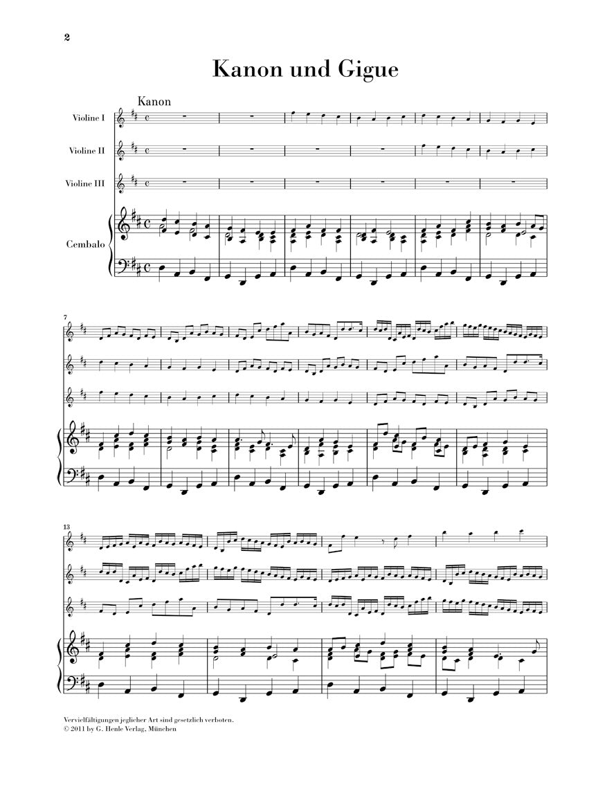 Pachelbel Canon and Gigue in D major