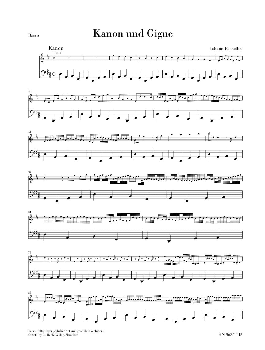 Pachelbel Canon and Gigue in D major