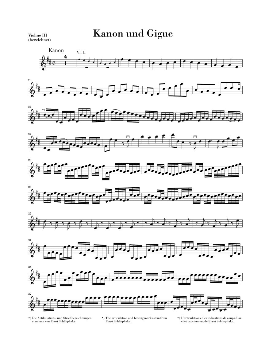 Pachelbel Canon and Gigue in D major