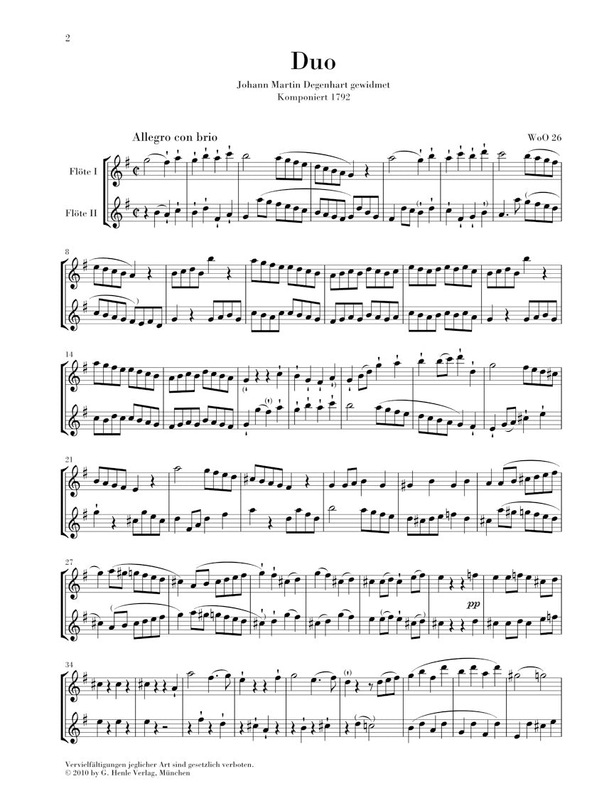 Beethoven Flute Duo, WoO. 26