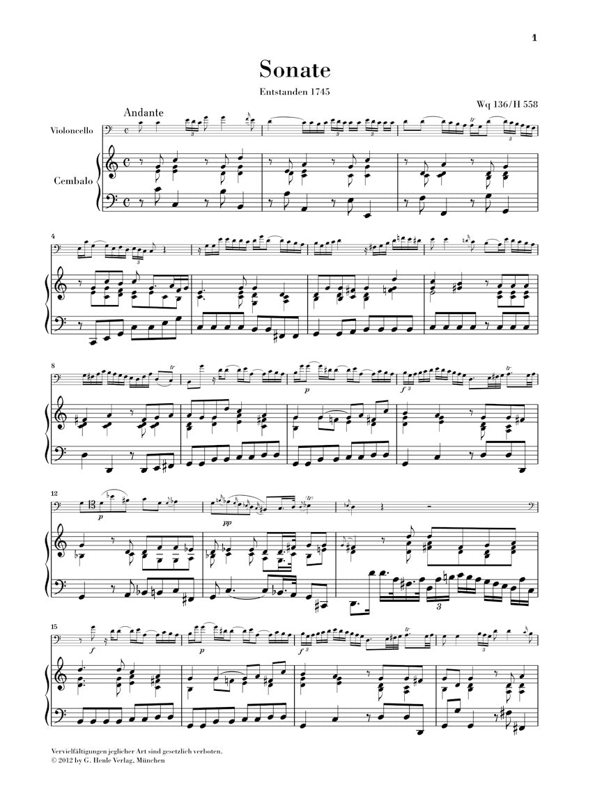 C.P.E. Bach Gamba Sonatas: Wq 88, 136, 137